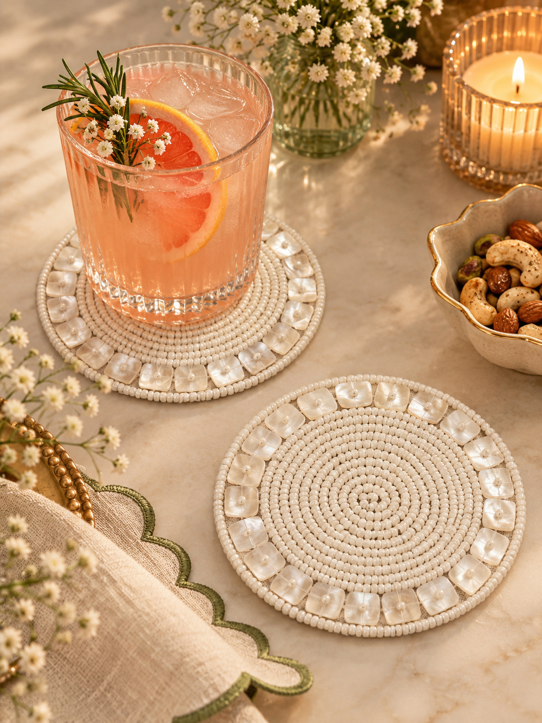 Coasters - Mother of Pearl (Set of 2)