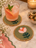 Coasters - Olive Bloom (Set of 2)