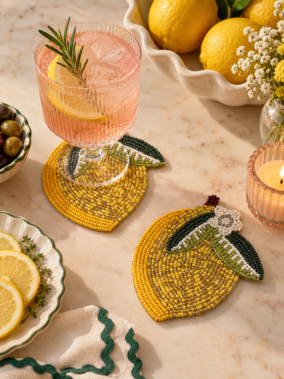 Coasters - Lemon (Set of 2)